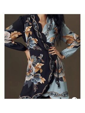 FARM Rio Snake garden wrap dress